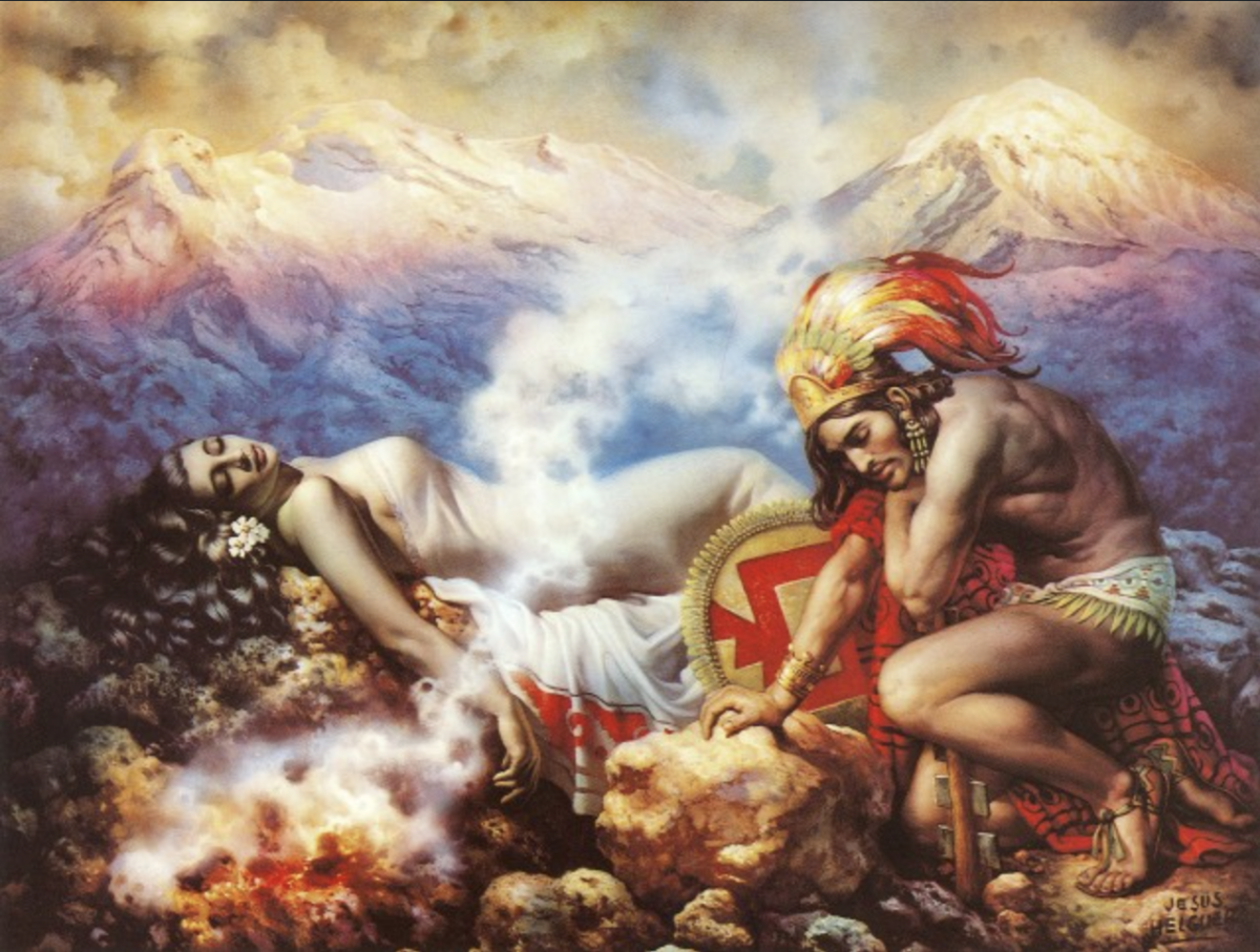 Jesus Helguera
La Leyenda de los Volcanes (The Legend of the Volcanoes), 1940
Collection of the National Museum of Mexican Art