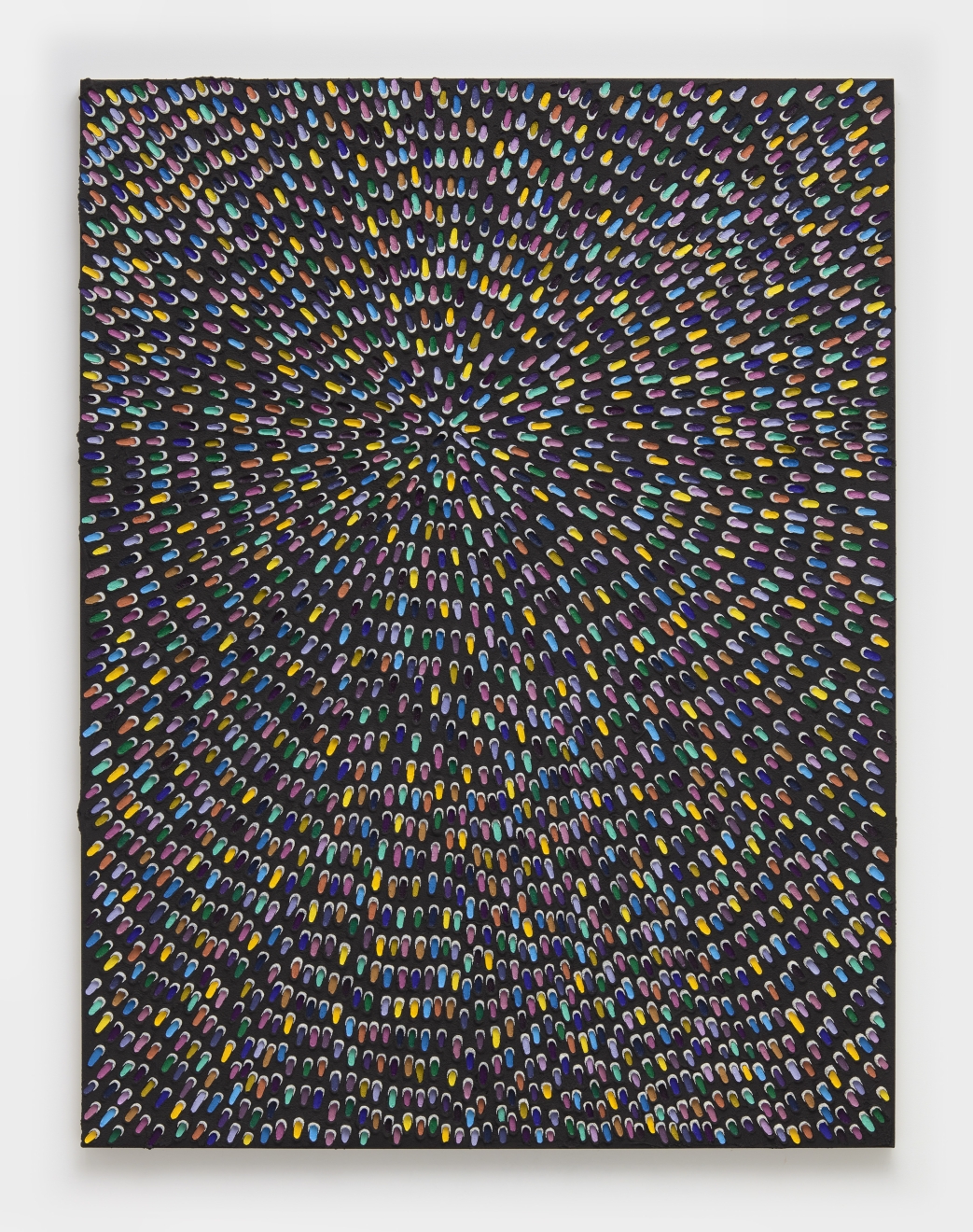 Jennifer Guidi, An Endless Reflection of Your Beautiful Energy (White #2 PT, Black Sand SF #2E, Multicolor, Black Ground), 2020