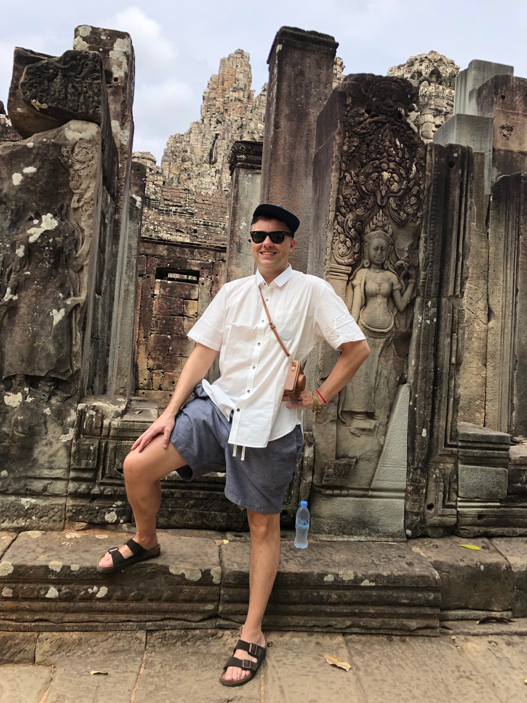 Matthew Brannon at Angkor Thom Temple, Siem Reap, Cambodia. Photo: Ekk Wiboll, 2019
